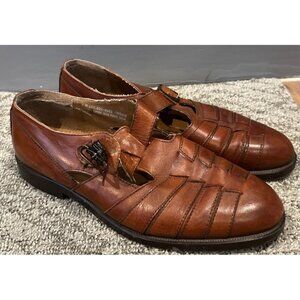 Hunt club Strap Men's Size 9M Shoes Leather preppy Vtg Retro y2K Business Casual